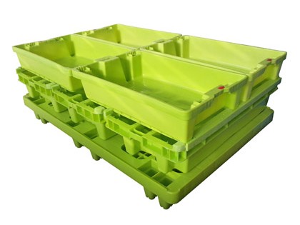 Crates picking on 80×120 cm pallet