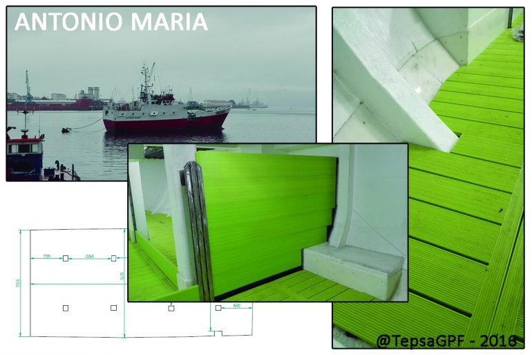 Modernización de bodega de pesca: suelos y divisiones