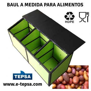 Cajon de plastico para guardar patatas en barcos