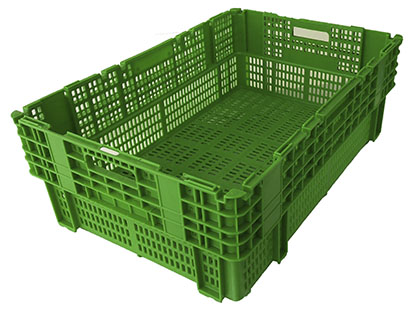 Vegetable Basket Euro Container Pierced BAKERS BOX Vegetable Crate 60x40x17 Black 